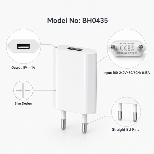 European pin usb wall - 2,